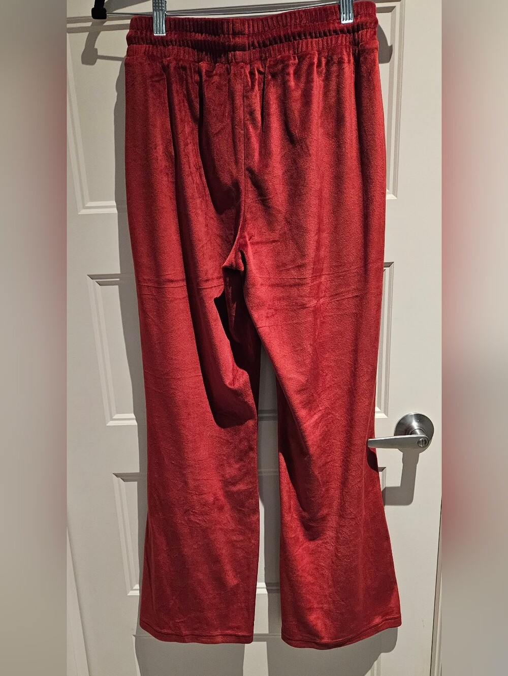 GUESS Red Velour Drawstring Pants – Size Small - Picture 2 of 4